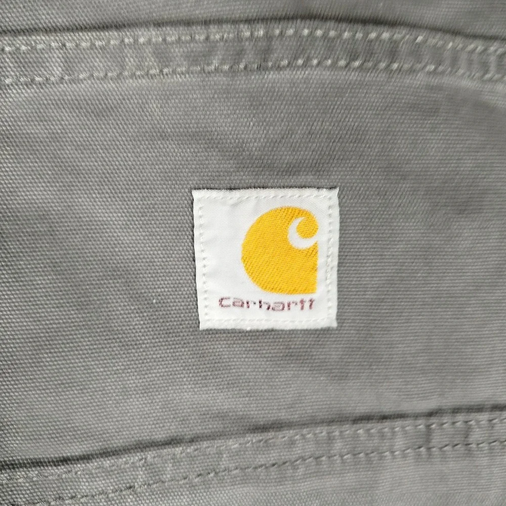 Carhartt Rugged Flex Work Canvas Work Relaxed‎ Fit Gray Shorts Mens 42 BS2514-M